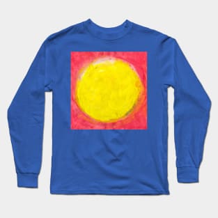 Yellow circle on a red base Long Sleeve T-Shirt